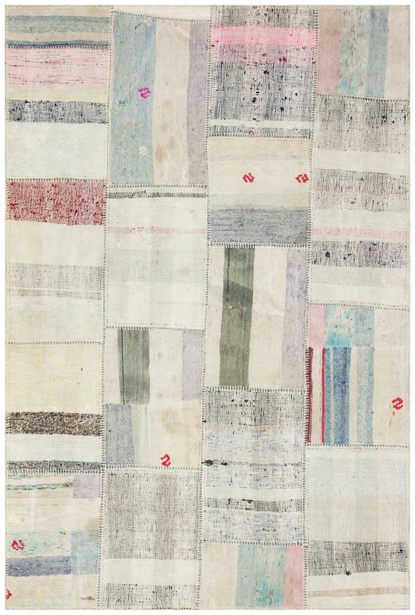 Bej Anadolu Geometrik Modern Yün Halı 155x230 - Özel Seri