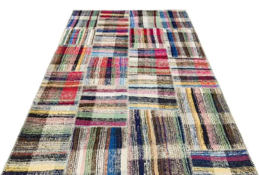 Bej Anadolu Bohem Geometrik Yün Halı 158x235 - Özel Seri