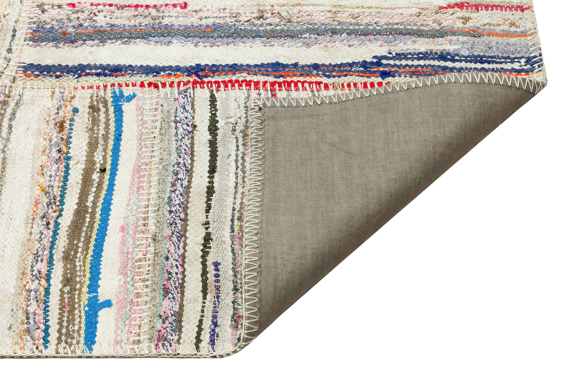 Teselya Bej Çizgili Yün El Dokuma Halısı 155 x 234 Apex Unique