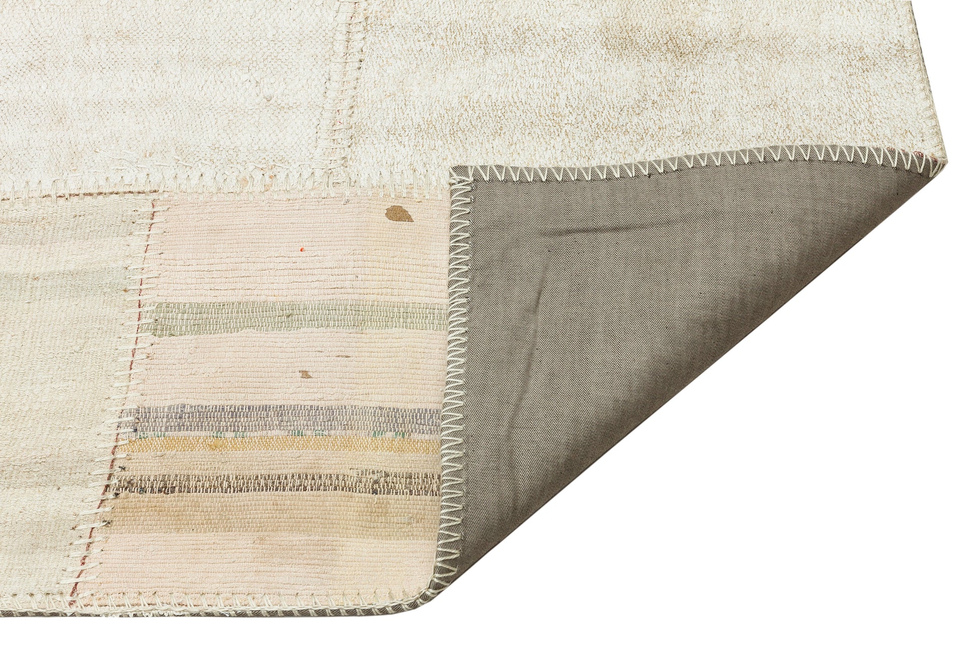 Teselya Bej Çizgili Yün El Dokuma Halısı 142 x 228 Apex Unique