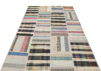 Tapis tissé à la main, crème, à motif géométrique, 152x226 cm 36341