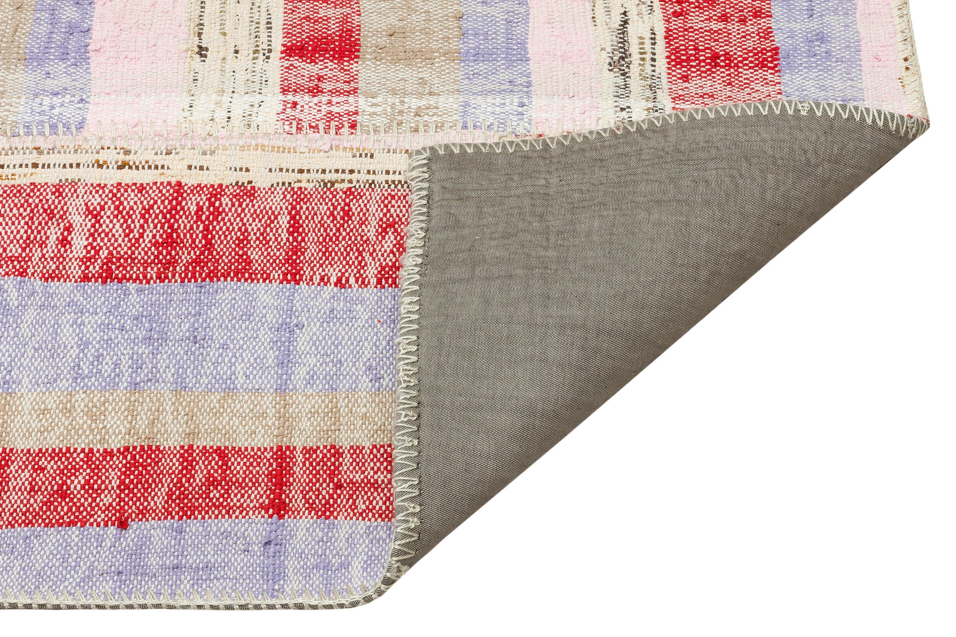 Teselya Bej Çizgili Yün El Dokuma Halısı 157 x 232 Apex Unique