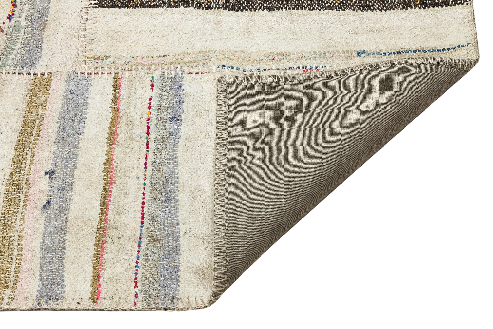 Teselya Bej Çizgili Yün El Dokuma Halısı 150 x 215 Apex Unique