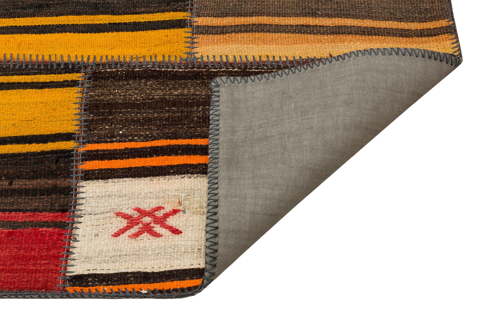 Teselya Kırmızı Çizgili Yün El Dokuma Halısı 158 x 228 Apex Unique