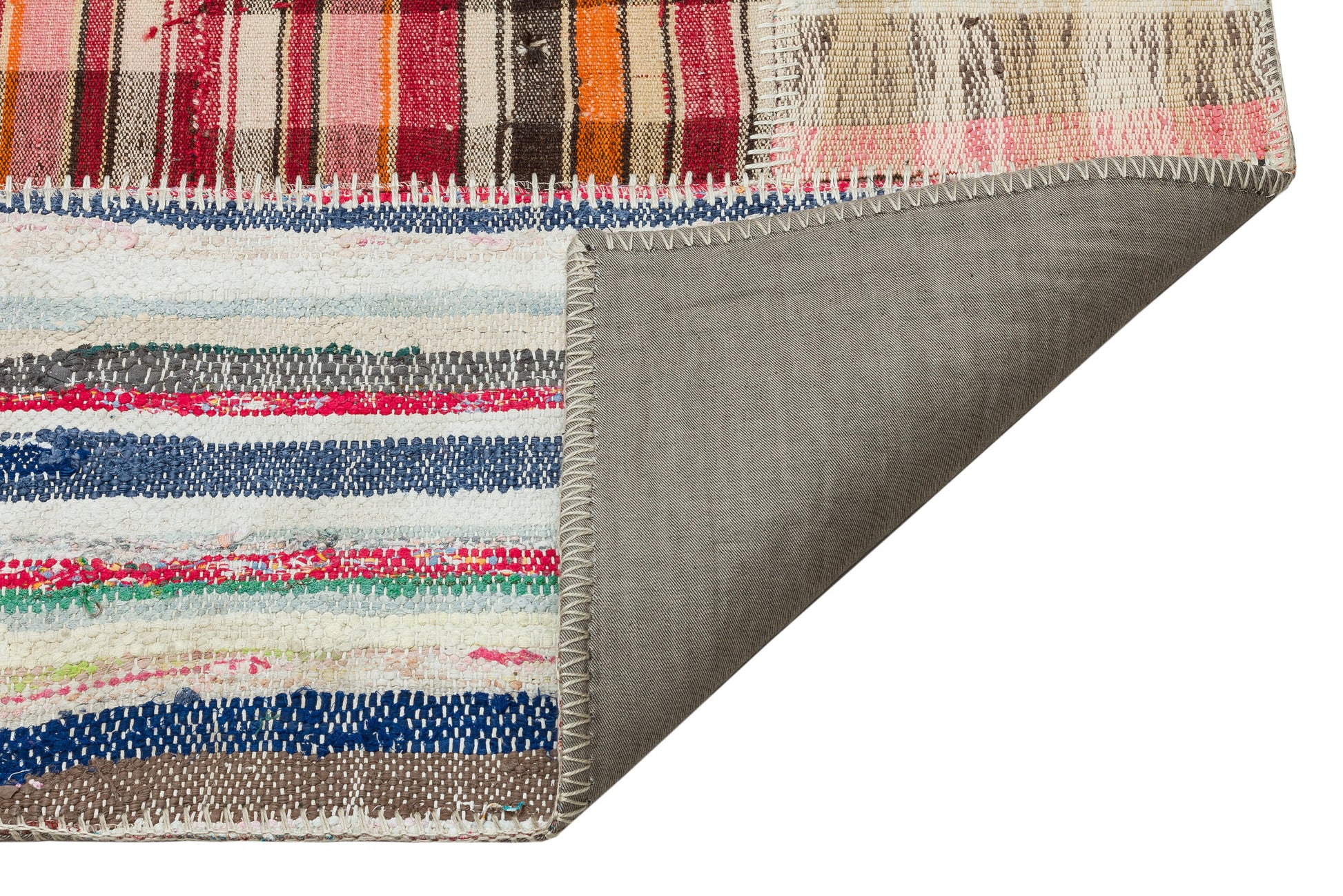 Teselya Bej Çizgili Yün El Dokuma Halısı 154 x 228 Apex Unique