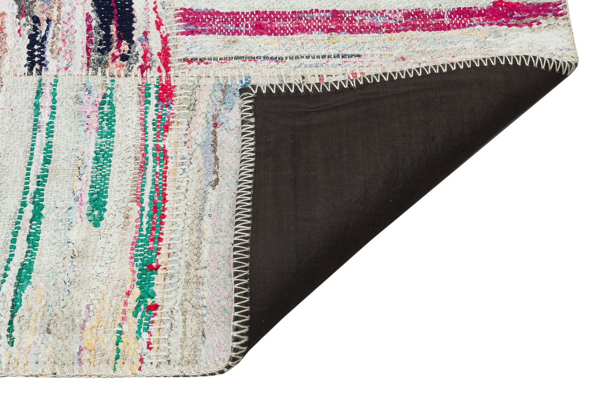 Teselya Bej Çizgili Yün El Dokuma Halısı 153 x 233 Apex Unique