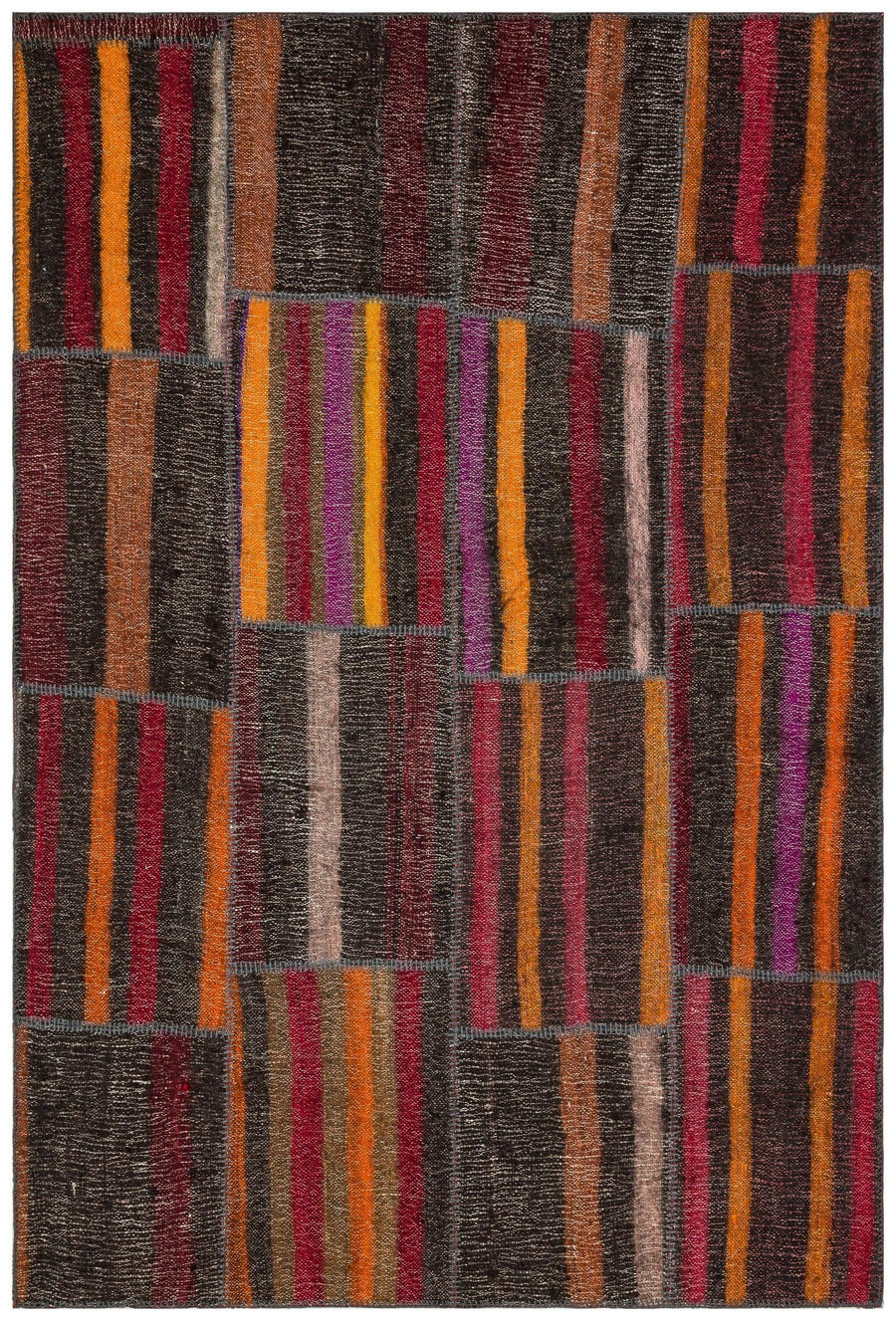 Roter handgewebter Kelim mit geometrischem Muster 157x232 cm – im Flur