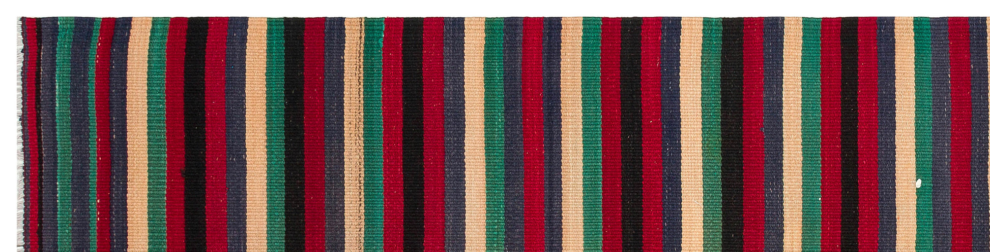 Girit Bej Çizgili Yün El Dokuma Halısı 072 x 290 Apex Unique