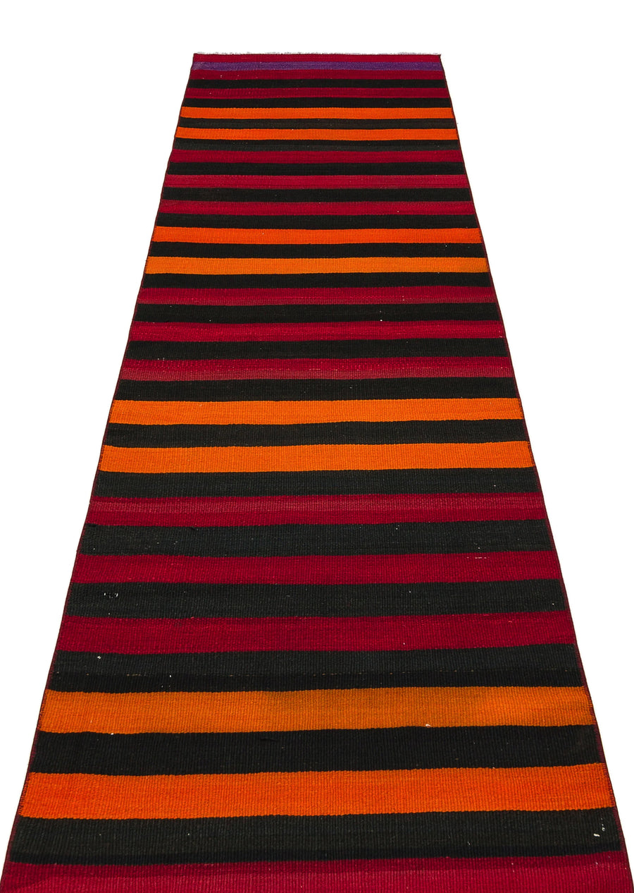 Kırmızı Bohem Modern Yün Halı 80x292
