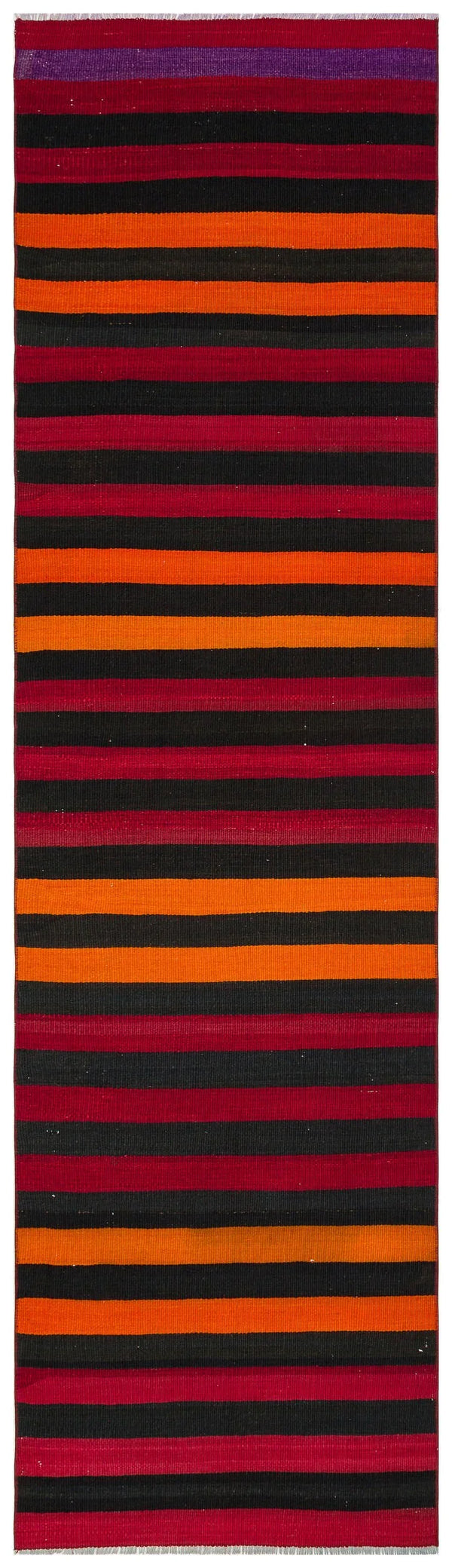 Kırmızı Bohem Modern Yün Halı 80x292