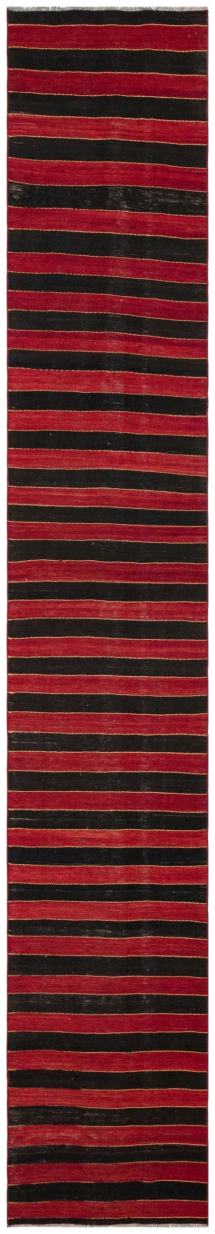 Kırmızı Bohem Modern Yün Halı 77x446