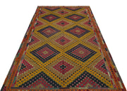 Bordo Hardal Anadolu Bohem Geometrik Yün Halı 166x282 - Özel Seri