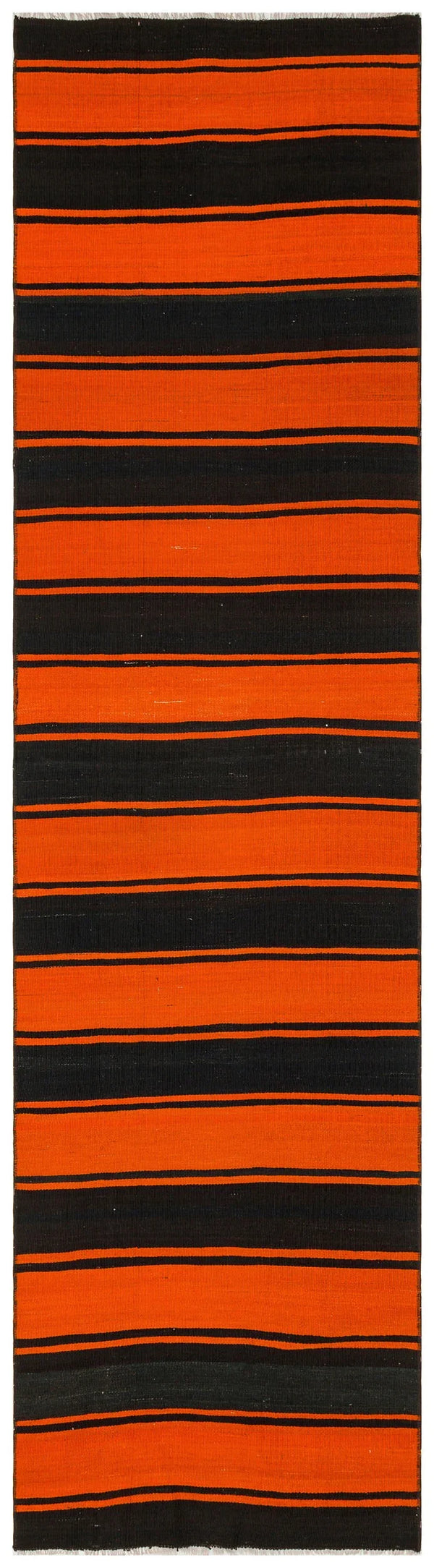 Turuncu Anadolu Geometrik Modern Yün Halı 81x305 - Özel Seri