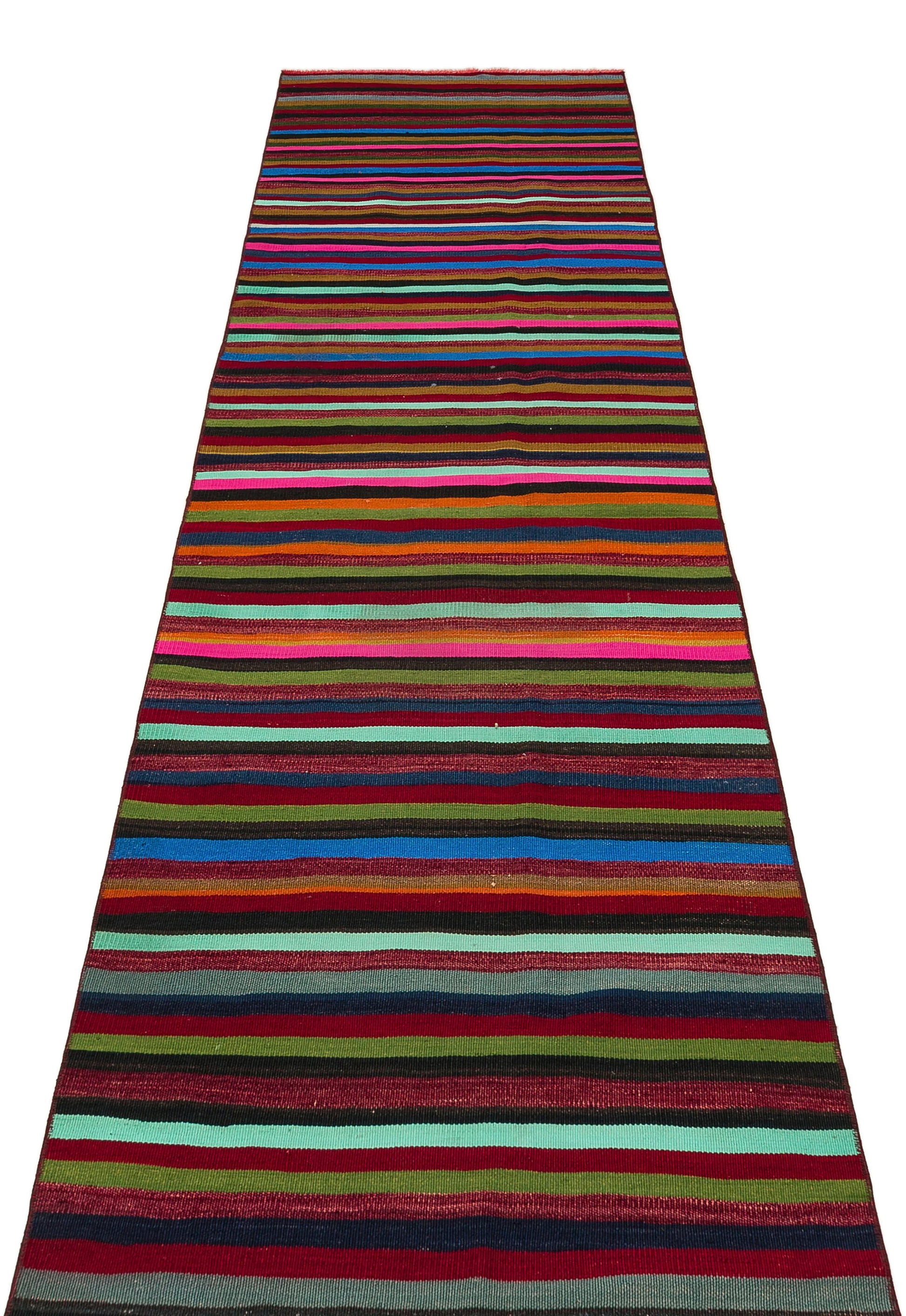 Kırmızı Anadolu Bohem Modern Yün Halı 80x341 - Özel Seri