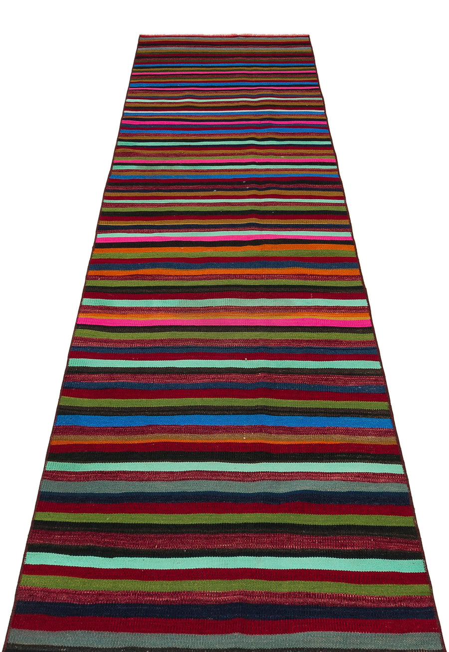 Kırmızı Anadolu Bohem Modern Yün Halı 80x341 - Özel Seri