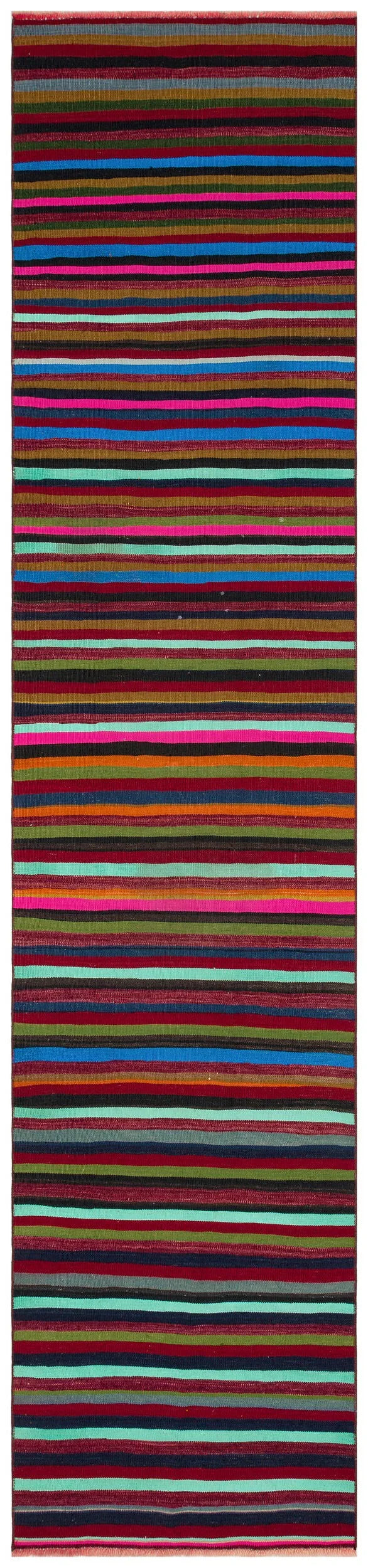 Kırmızı Anadolu Bohem Modern Yün Halı 80x341 - Özel Seri