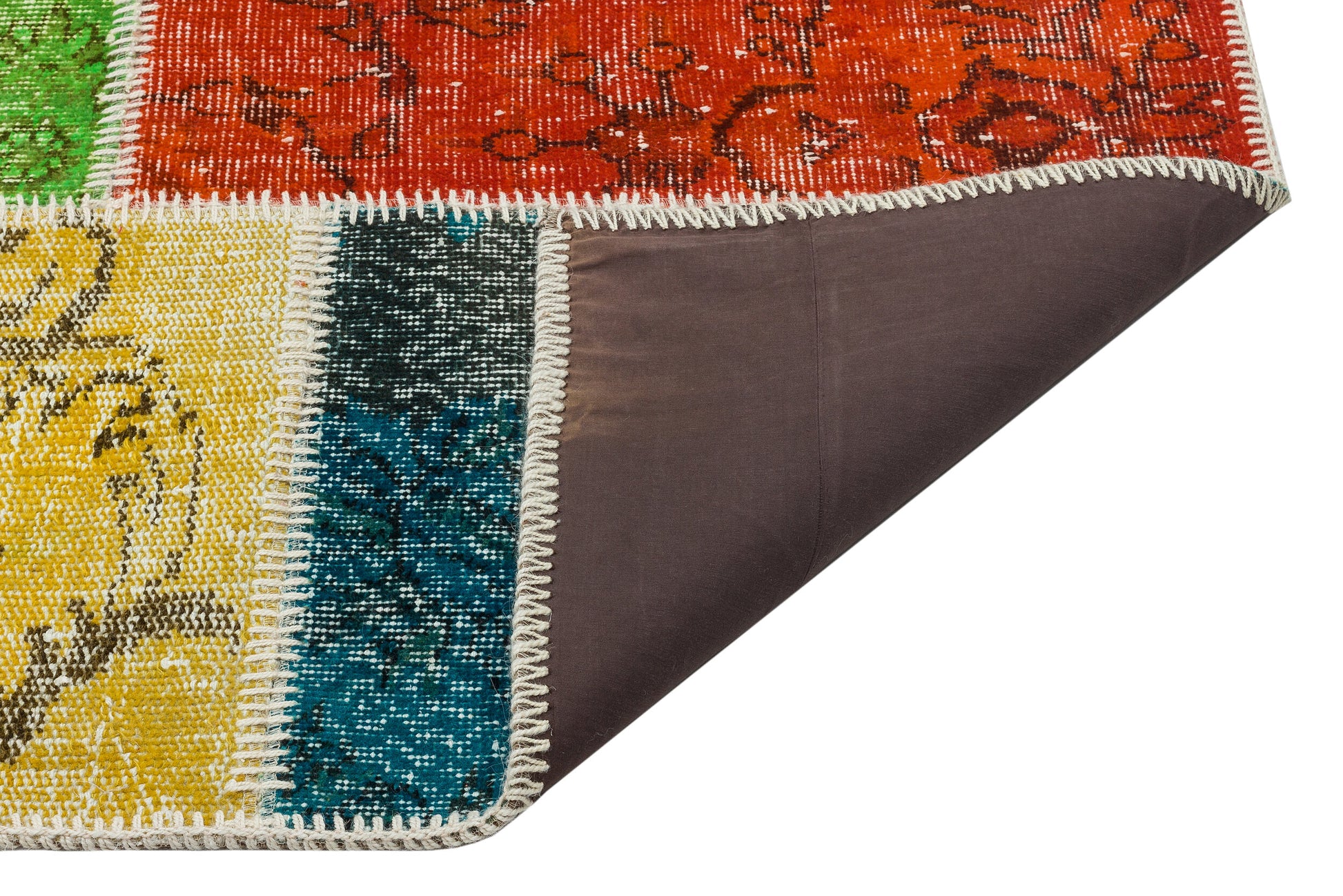 Iskece Bej Patchwork Yün El Dokuma Halısı 160 x 230 Apex Unique