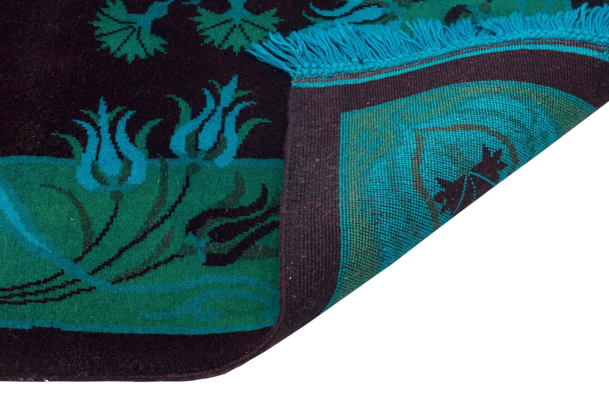 Yeşil Anadolu Modern Çiçekli Yün Halı 164x250 - Özel Seri