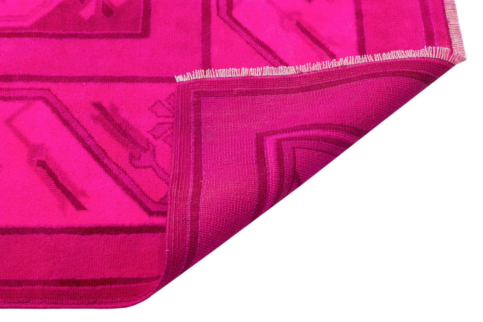 Kırmızı Anadolu Geometrik Modern Yün Halı 210x313 - Özel Seri
