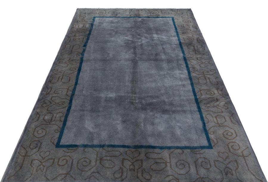 Gri Anadolu Geometrik Modern Yün Halı 154x231 - Özel Seri