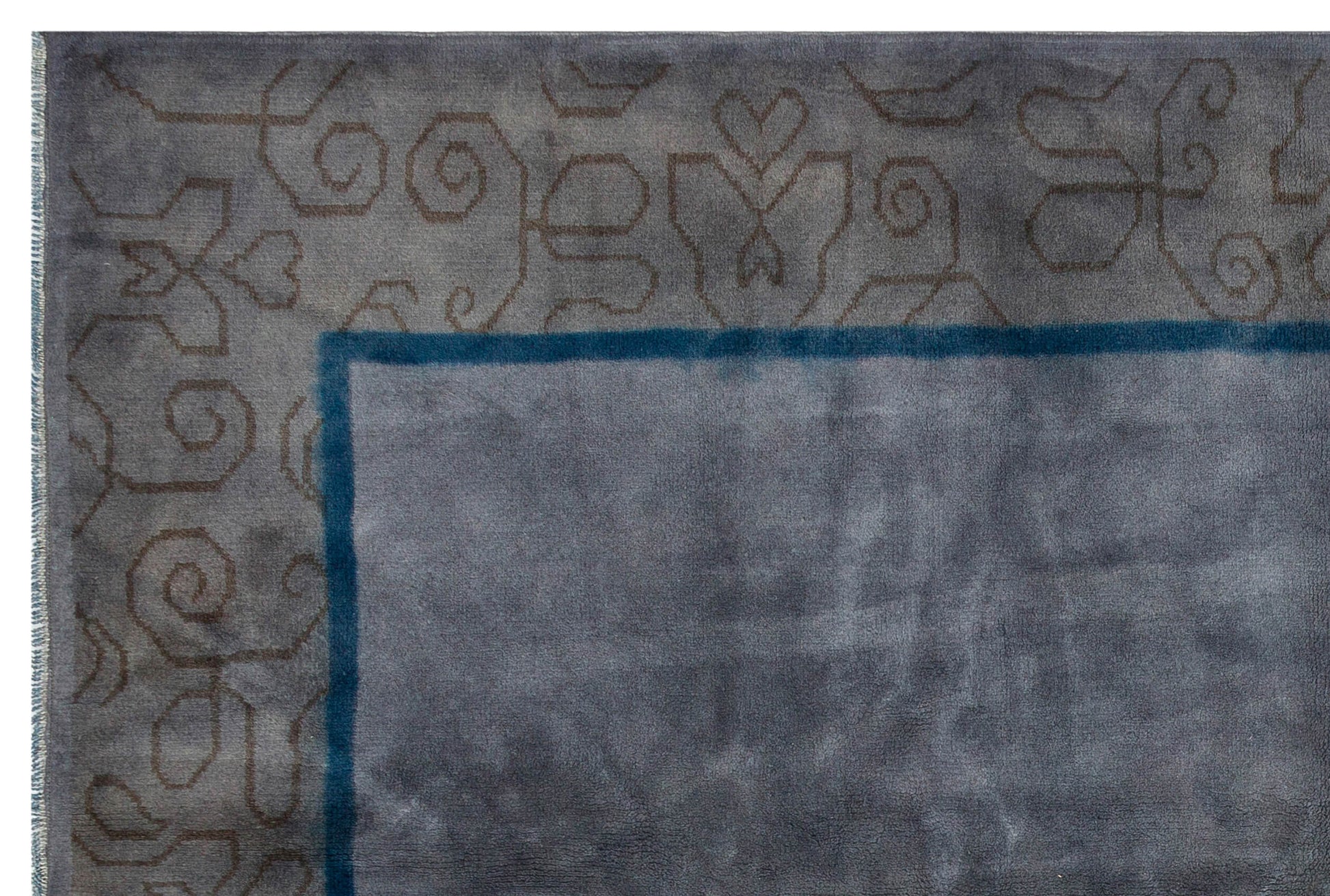 Kavala Gri Klasik Yün El Dokuma Halısı 154 x 231 Apex Unique