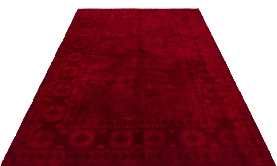 Kırmızı Anadolu Bohem Geometrik Yün Halı 175x220 - Özel Seri