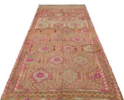 Bej Kiremit Anadolu Bohem Geometrik Yün Halı 149x350 - Özel Seri