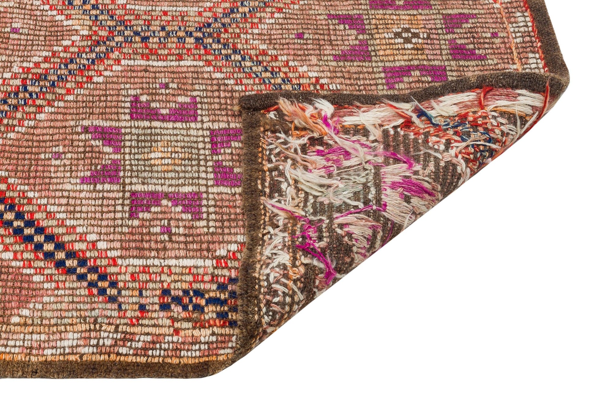 Bej Kiremit Anadolu Bohem Geometrik Yün Halı 177x292 - Özel Seri