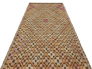 Bej Krem Anadolu Bohem Geometrik Yün Halı 150x285 - Özel Seri