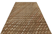 Bej Beyaz Anadolu Bohem Geometrik Yün Halı 163x248 - Özel Seri