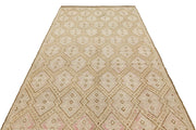 Bej Krem Anadolu Bohem Geometrik Yün Halı 170x297 - Özel Seri