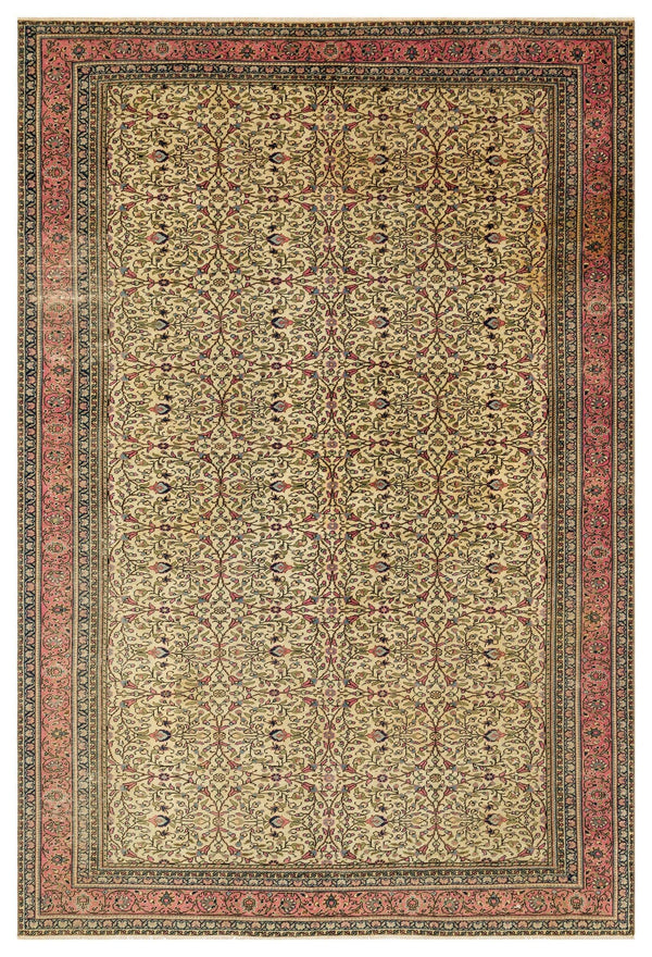 Kırmızı Anadolu Çiçekli Yün Halı 189x280 - Özel Seri