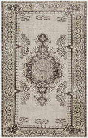 Bej Anadolu Eskitme Geometrik Yün Halı 156x246 - Özel Seri