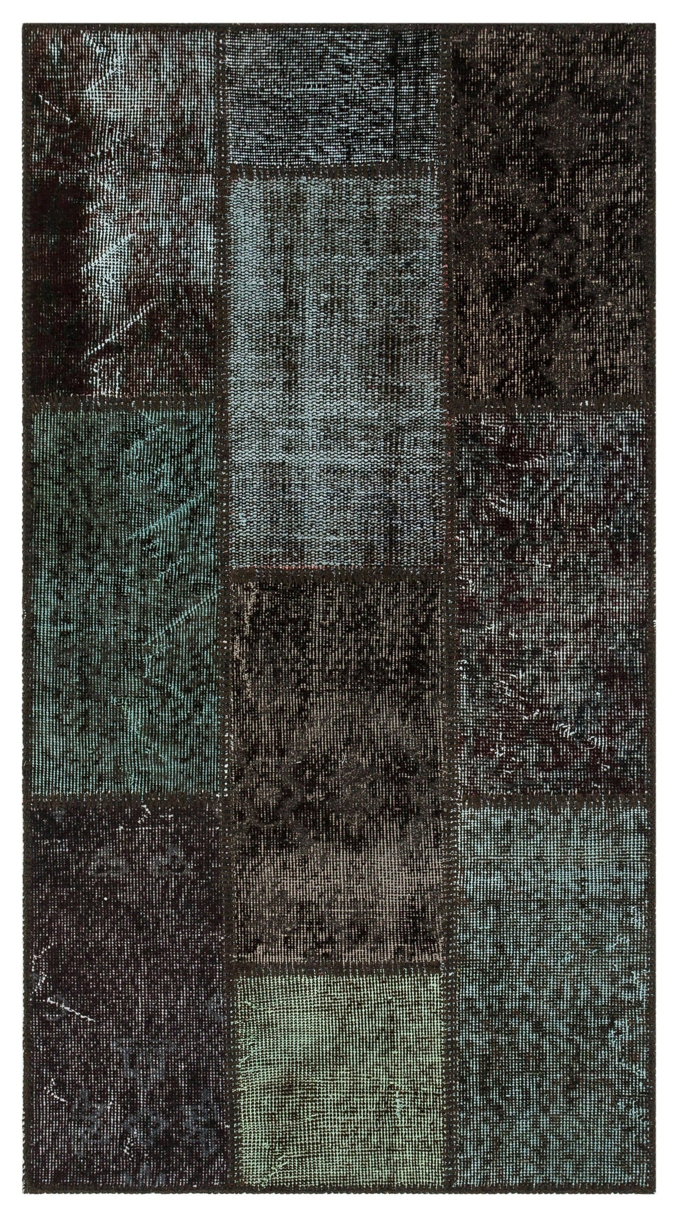 Iskece Siyah Eskitme Yün El Dokuma Halısı 082 x 150 Apex Unique