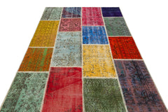 Iskece Bej Patchwork Yün El Dokuma Halısı 160 x 230 Apex Unique