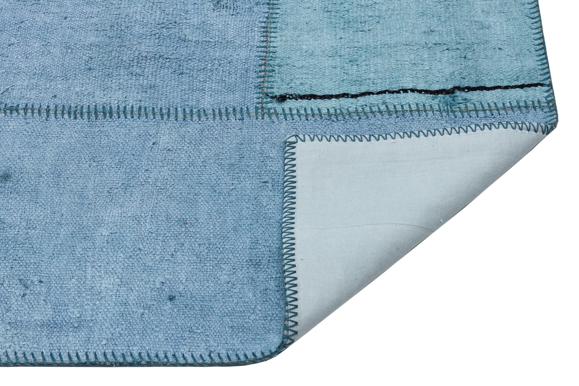 Teselya Turkuaz Patchwork Yün El Dokuma Halısı 155 x 223 Apex Unique