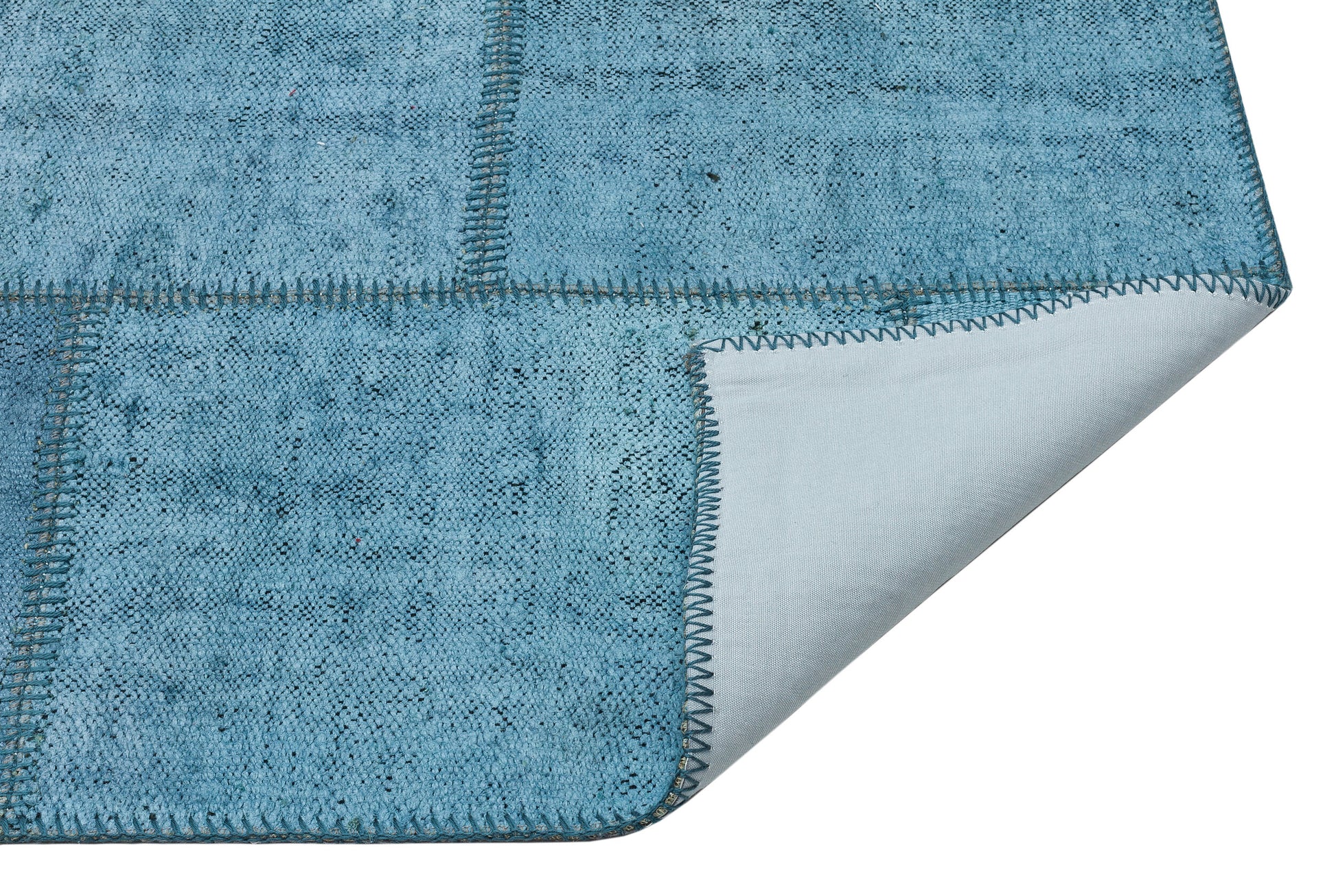 Teselya Turkuaz Patchwork Yün El Dokuma Halısı 156 x 211 Apex Unique