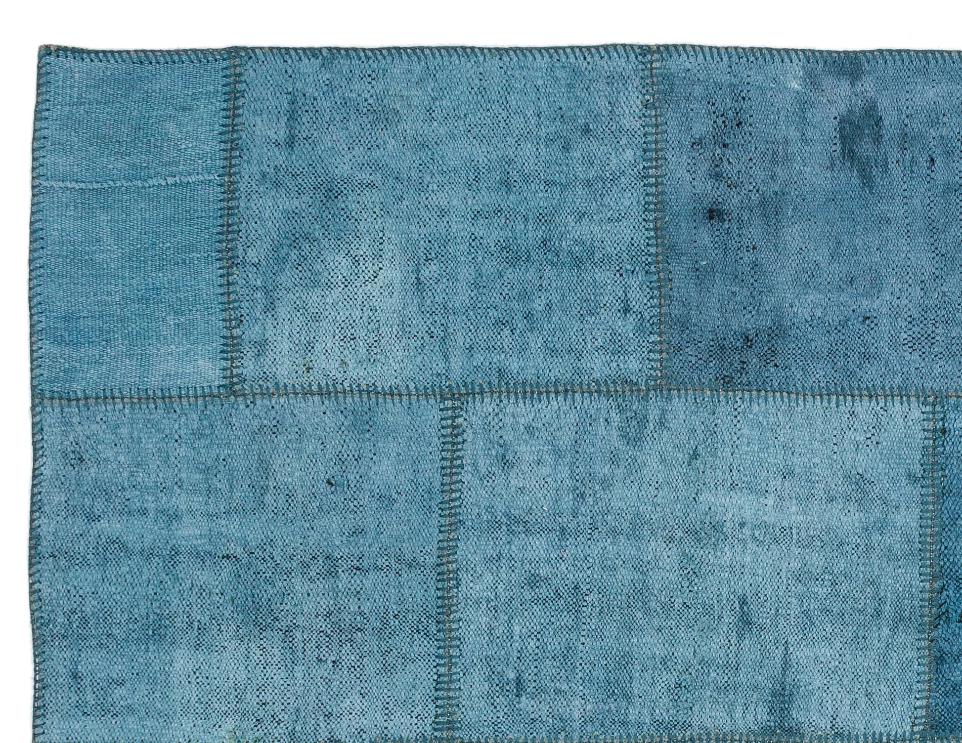 Teselya Turkuaz Patchwork Yün El Dokuma Halısı 156 x 211 Apex Unique