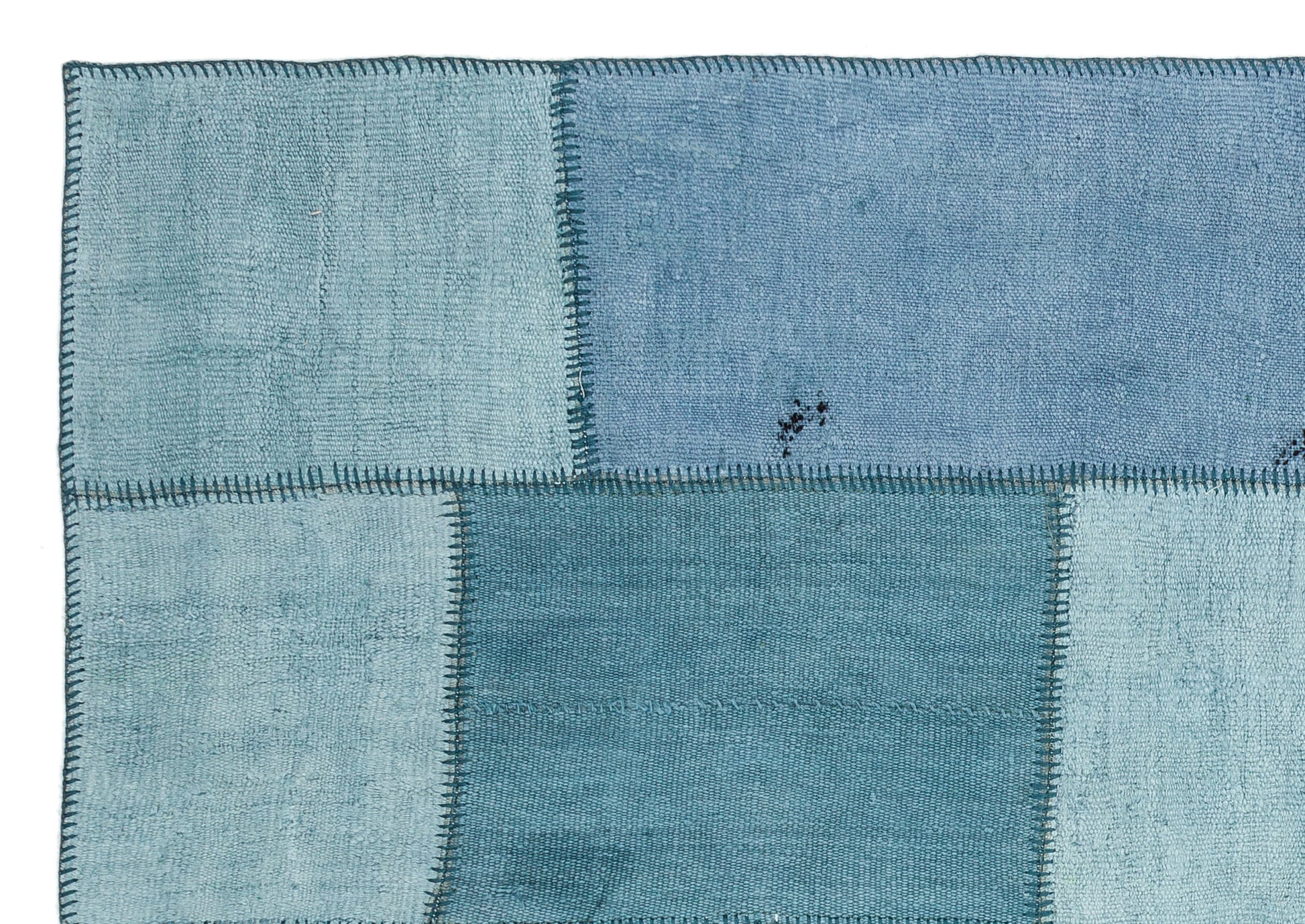 Teselya Turkuaz Patchwork Yün El Dokuma Halısı 154 x 223 Apex Unique