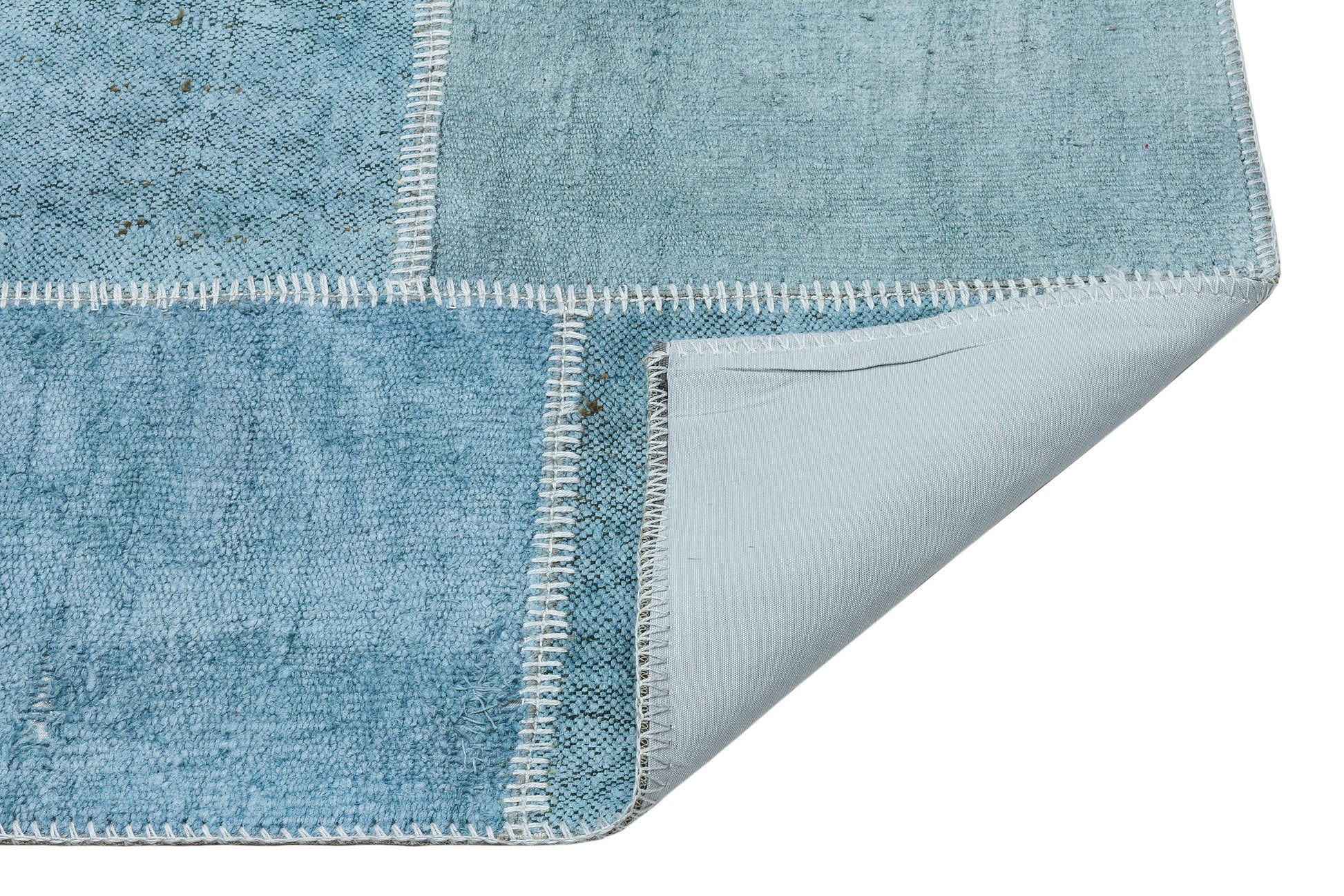 Teselya Turkuaz Patchwork Yün El Dokuma Halısı 154 x 220 Apex Unique