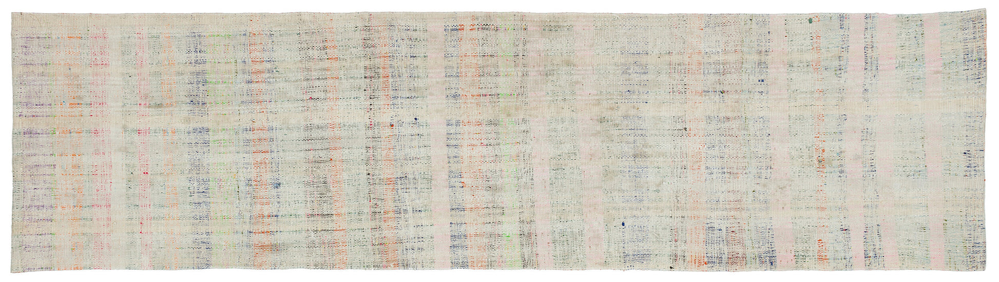 Girit Bej Çizgili Yün El Dokuma Halısı 078 x 292 Apex Unique