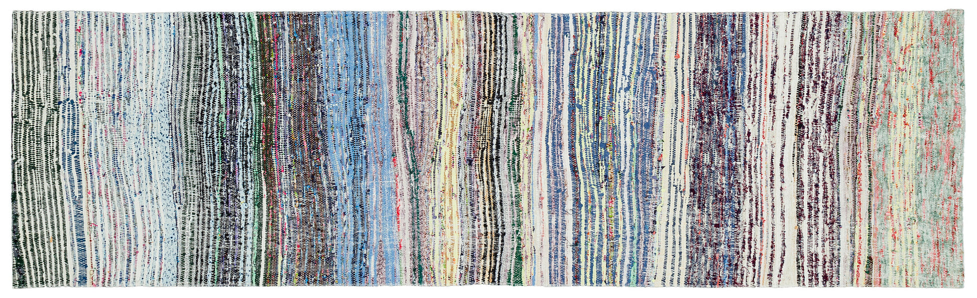 Girit Bej Çizgili Yün El Dokuma Halısı 064 x 224 Apex Unique