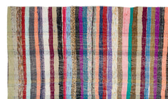 Girit Bej Çizgili Yün El Dokuma Halısı 164 x 289 Apex Unique