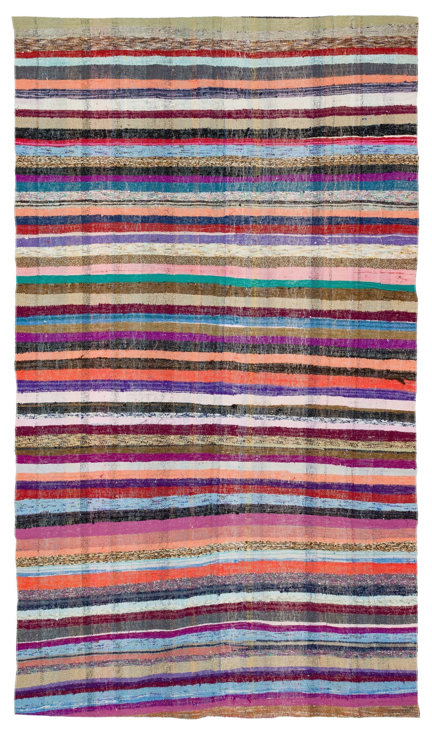 Girit Bej Çizgili Yün El Dokuma Halısı 164 x 289 Apex Unique