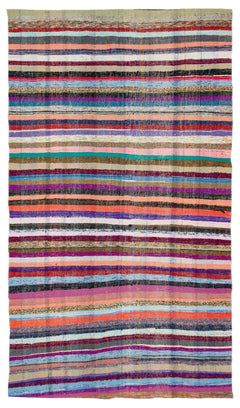 Girit Bej Çizgili Yün El Dokuma Halısı 164 x 289 Apex Unique