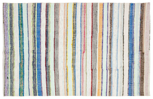 Girit Bej Çizgili Yün El Dokuma Halısı 196 x 308 Apex Unique