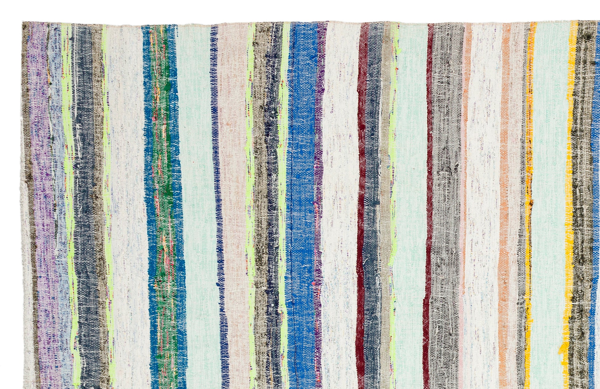 Girit Bej Çizgili Yün El Dokuma Halısı 196 x 308 Apex Unique