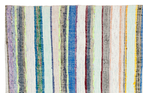 Girit Bej Çizgili Yün El Dokuma Halısı 196 x 308 Apex Unique