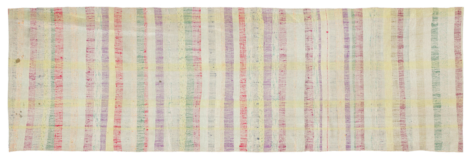 Girit Bej Çizgili Yün El Dokuma Halısı 085 x 268 Apex Unique