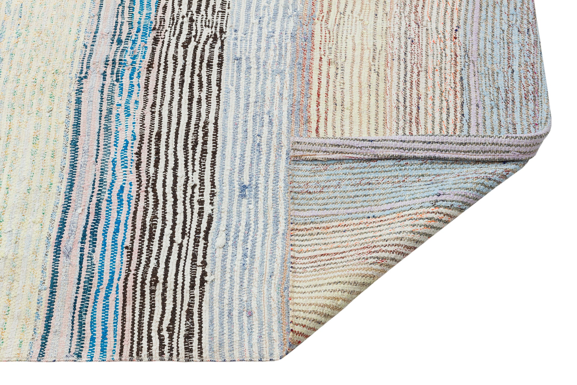 Girit Bej Çizgili Yün El Dokuma Halısı 097 x 336 Apex Unique